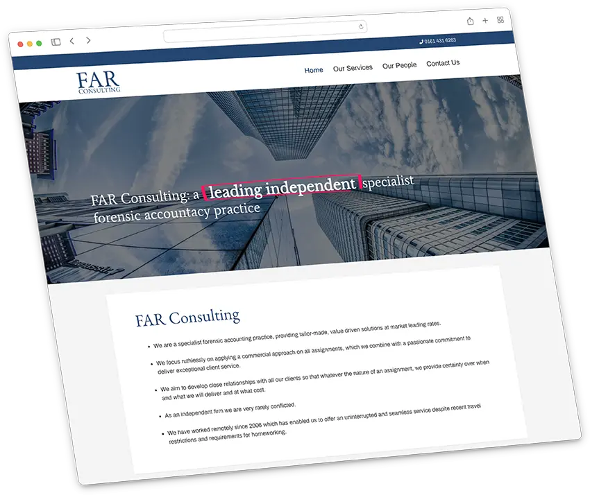 Far Consulting | Account web design Birmingham