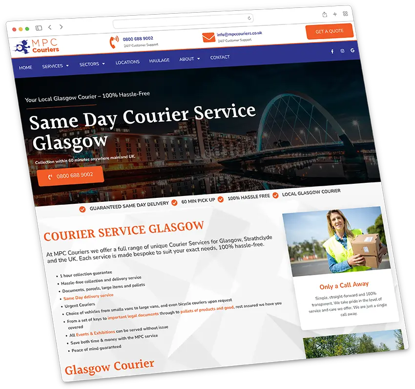 MPC Couriers 3 MPC Couriers | National Courier service web design and SEO