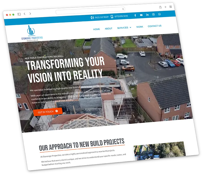 Stoneage Properties 2 Stoneage Properties | Building contractor website design in Solihull
