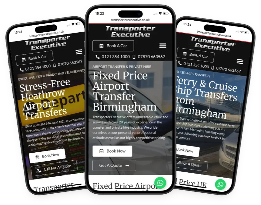 Transporter Executive website redesign